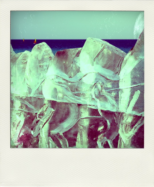 Glace au polaroid